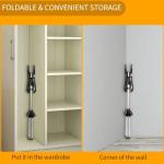 Foldable Garment Steamer Stand with Ironing Gloves for Clothes,Adjustable Steamer Rack with Two Clips for Suit Shirt Overcoat Vest,Steam Iron Stand for Bedroom Cloakroom,Steamer Hanger for Travel