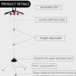 Foldable Garment Steamer Stand with Ironing Gloves for Clothes,Adjustable Steamer Rack with Two Clips for Suit Shirt Overcoat Vest,Steam Iron Stand for Bedroom Cloakroom,Steamer Hanger for Travel