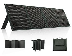 POWERWIN 100 watt Flex Solar Panel PWS110 Foldable Portable Power Charger IP65 Waterproof 18V DC & 5V USB Output Compatible for Outdoor Camping RV Travel Off-Grid Small Power Station