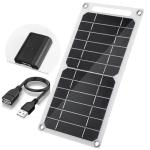 Aocoray Mini 5V 6W USB Solar Panel, Portable 5 Volt 6 Watt High Efficiency Monocrystalline Solar Panel Charger with 55inch Cable for Cellphone Camera Fan Camping Lantern etc.