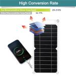 Aocoray Mini 5V 6W USB Solar Panel, Portable 5 Volt 6 Watt High Efficiency Monocrystalline Solar Panel Charger with 55inch Cable for Cellphone Camera Fan Camping Lantern etc.