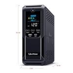CyberPower BRG1500AVRLCD2 Intelligent LCD UPS Battery Backup and Surge Protector, 1500VA/900W, 12 Outlets 2 USB Ports, AVR, Mini-Tower, UL Certified, 5-Year Warranty