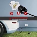 ENERLITES NEMA L14-30 Flanged Inlet Generator Plug, Locking Receptacle Socket, 30 Amp, 125/250 Volt, 3 Pole, 4 Wire, Grounding Welding Use 7500 Watts, Industrial Grade, 66493-W, White