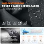 SHINVAN Outdoor Generators Cover 30x30x26 inch, Waterproof & Heavy Duty Cover & Windproof for Most Generators 5000-1500 Watt, Black