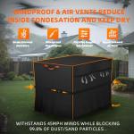 SHINVAN Outdoor Generators Cover 30x30x26 inch, Waterproof & Heavy Duty Cover & Windproof for Most Generators 5000-1500 Watt, Black