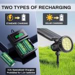 POWJIELI 18500 Rechargeable Solar Batteries 3.2V, LiFePO4 1000mAh 3.2v Lithium Battery for Outdoor Garden Solar Lights, Flashlight (8 Pack)