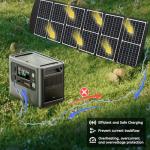 Portable Solar Panels for Power Station: 120w 20v Foldable Solar Charger with USB A/C for Phones Tablets RV - Waterproof Adjustable Kickstand Solar Suitcase for Outdoor Camping Hiking