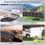 Portable Solar Panels for Power Station: 120w 20v Foldable Solar Charger with USB A/C for Phones Tablets RV - Waterproof Adjustable Kickstand Solar Suitcase for Outdoor Camping Hiking