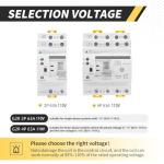 Mini ATS Automatic/Manual Transfer Switch 4P 63A AC110V, Home Generator Manual Transfer for Uninterruptible Power Supply, 3Phas Dual Power Electrical Selector Switch DIN Rail （G2R 4P 63A AC110V）