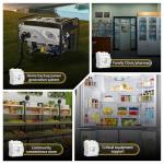 Mini ATS Automatic/Manual Transfer Switch 4P 63A AC110V, Home Generator Manual Transfer for Uninterruptible Power Supply, 3Phas Dual Power Electrical Selector Switch DIN Rail （G2R 4P 63A AC110V）