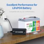 Redodo 12.8V 100Ah LiFePO4 Battery with 14.6V 20A Lithium Battery Charger; Built-in 100A BMS, 5 Hours Fast and Fully Charging, 4000 Cycles Battery for RV, Camping, Solar Home, Marine, Boat etc