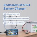 Redodo 12.8V 100Ah LiFePO4 Battery with 14.6V 20A Lithium Battery Charger; Built-in 100A BMS, 5 Hours Fast and Fully Charging, 4000 Cycles Battery for RV, Camping, Solar Home, Marine, Boat etc