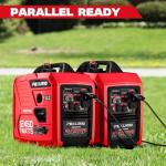 POXURIO 2450-Watt Dual Fuel Inverter Generator for Home Use, 1.6Gallon Large Fuel Tank Up to 8.3 Hours Use, 120V Gas Powered Generator Super Quiet - EPA Compliant, Red