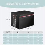 TENTVIA Outdoor Generator Cover,600D Heavy-Duty Oxford Fabric,Dustproof and Waterproof Protection for Generators, Suitable for Most 1500-15000W Generators.Black (Double-layer, 30''Lx30''Wx26''H)