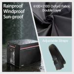 TENTVIA Outdoor Generator Cover,600D Heavy-Duty Oxford Fabric,Dustproof and Waterproof Protection for Generators, Suitable for Most 1500-15000W Generators.Black (Double-layer, 30''Lx30''Wx26''H)