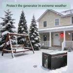 TENTVIA Outdoor Generator Cover,600D Heavy-Duty Oxford Fabric,Dustproof and Waterproof Protection for Generators, Suitable for Most 1500-15000W Generators.Black (Double-layer, 30''Lx30''Wx26''H)