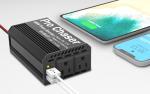 Pro Chaser 400W Car Power Inverter 12V DC to 110V AC Car Truck RV Inverter 6.2A Dual USB Charging Ports for Road Trips (USB C Adaptors Included) (Black)