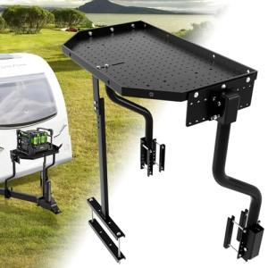 HEIWUKONG RV Generator Rack,A-Frame Cargo Carrier,Camper Trailer Tray,Cargo Trays and Cargo Carrier Sliding Storage Supports Up to 300 lbs