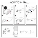 Monzlteck Universal Under Desk Metal Storage Mount for Xbox Series S/X, PS4 Slim/Pro, Compatible with CPU, UPS, Small Form Factor Desktop Tower, Mini PCs, 3.2IN Height Limit – Includes Paper Template