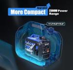 DK 2300W Mini Inverter Generator, 30lbs Ultra-lightweight, Gas Powered, Quite & Compact, for Outdoor Activities Car Camping Mobility (DK2300i-M)