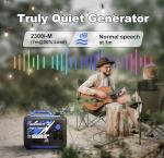 DK 2300W Mini Inverter Generator, 30lbs Ultra-lightweight, Gas Powered, Quite & Compact, for Outdoor Activities Car Camping Mobility (DK2300i-M)