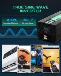 Mxmoonfree 5000W Pure Sine Wave Power Inverter 12V DC to 110V AC with Wireless Remote Control LCD Display 1 USB Port, 4 AC Outlets, 1 Terminal Blocks for RV Truck Cabin Off Grid