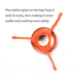 Fuel Can Stabilizer Canister Stand Gas Tank Bracket Stove Standard Bottle Shelf Tripod Folding Canister Stand (Orange)