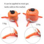 Fuel Can Stabilizer Canister Stand Gas Tank Bracket Stove Standard Bottle Shelf Tripod Folding Canister Stand (Orange)