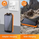 Durecopow Solar Charger Power Bank 49800mAh Wireless Battery Pack PD18W QC3.0 Fast Charging Built in 3 Cables with USB-C 6 Outputs & 2 Inputs for Cell Phone