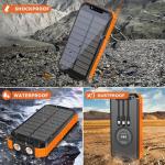 Durecopow Solar Charger Power Bank 49800mAh Wireless Battery Pack PD18W QC3.0 Fast Charging Built in 3 Cables with USB-C 6 Outputs & 2 Inputs for Cell Phone
