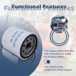 HH150-32430 Engine Oil Filters Compatible with Kubota Engine D722 D782 D902 DF752 DF972 DG972 WG750 WG752 WG972 Z402, Grasshopper Mower 321D 325 325D 329 432 721 Replaces 70000-15241 100800 (3 pcs)