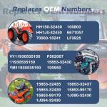 HH150-32430 Engine Oil Filters Compatible with Kubota Engine D722 D782 D902 DF752 DF972 DG972 WG750 WG752 WG972 Z402, Grasshopper Mower 321D 325 325D 329 432 721 Replaces 70000-15241 100800 (3 pcs)