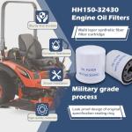 HH150-32430 Engine Oil Filters Compatible with Kubota Engine D722 D782 D902 DF752 DF972 DG972 WG750 WG752 WG972 Z402, Grasshopper Mower 321D 325 325D 329 432 721 Replaces 70000-15241 100800 (3 pcs)