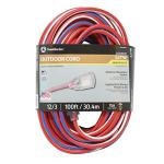 Southwire Extension Cord - Built for Outdoor & Indoor Power Use with Contractor-Grade Durability - Heavy-Duty SJTW Jacket - UL Certified - 12/3 SJTW - Red/White/Blue - 100 Foot