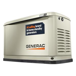 Generac Guardian 10kW Home Standby Generator - Automatic Whole House Backup Power for Storms, Emergencies, and Outages, WiFi Enabled, Runs on Natural Gas or Liquid Propane, Quiet Operation