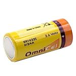 OmniCel ER14335 3.6V 1.65Ah 2/3AA Lithium Button Top Battery Replaces Tadiran TL-2155 TL-4955 TL-5155 TL-5955, Xeno XL-055F For use with Industrial PC, Computer RAM, Medical equipment