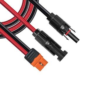 ZkeeShop Solar Charge Cable Solar Connector to XT60i Adapter Connector Connecting Solar Panel XT60i-F Extension Cable 12AWG Cable Compatible for Solar Generator Portable Power Station 3m(10FT)
