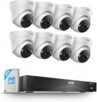 ZOSI 4K PoE Security Camera System,16 Port 32CH 8MP NVR with 4TB HDD,8pcs 4K Indoor Outdoor PoE IP Cameras,Face/Person/Vehicle Detection,2 Way Audio,Night Vision,Dual-Disk Backup for 24/7 Recording