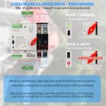 100A Automatic Transfer Switch,220V Generator Transfer Switch,Millisecond Level Dual Power Automatic Transfer Switch, with Metal Distribution Box