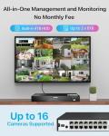 ZOSI 4K PoE Security Camera System,16 Port 32CH 8MP NVR with 4TB HDD,8pcs 4K Indoor Outdoor PoE IP Cameras,Face/Person/Vehicle Detection,2 Way Audio,Night Vision,Dual-Disk Backup for 24/7 Recording