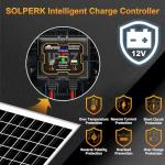 SOLPERK 10W Solar Panel Solar Battery Charger 12V Solar Panel Kit + MPPT Charge Controller, Suitable for Automotive, Motorcycle, Boat, ATV, Marine, RV, Trailer, Snowmobile, Off Grid System