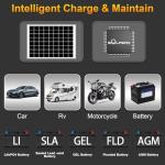 SOLPERK 10W Solar Panel Solar Battery Charger 12V Solar Panel Kit + MPPT Charge Controller, Suitable for Automotive, Motorcycle, Boat, ATV, Marine, RV, Trailer, Snowmobile, Off Grid System