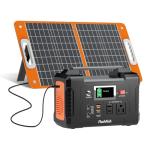 Solar Generator With Solar Panel Included, FF Flashfish 200W Portable Power Station+60W Solar Panel(DC/USB-A/USB-C Output), Backup Power Battery And Solar Panel Kit For Home Blackout/RV/Camping