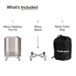 Solo Stove Mesa XL, 7 Inch Tabletop Fire Pit with Stand - Smokeless, Stainless Steel Fire Pit for Camping, Outdoor & Patio- Wood Burning or Pellet Fueled Portable Bonfire, 2.3lbs, Cascade