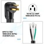 Kanayu 6.6 FT 3 Prong Power Cord for Generators