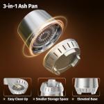 East Oak Smokeless Tabletop Fire Pit - Portable 3-in-1