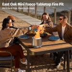 East Oak Smokeless Tabletop Fire Pit - Portable 3-in-1