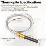 Thermopile Generator for Gas Fryer & Appliances