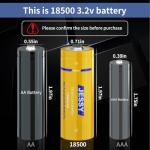 JESSY 18500 3.2V Rechargeable Battery 4-Pack