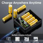 JESSY 18500 3.2V Rechargeable Battery 4-Pack